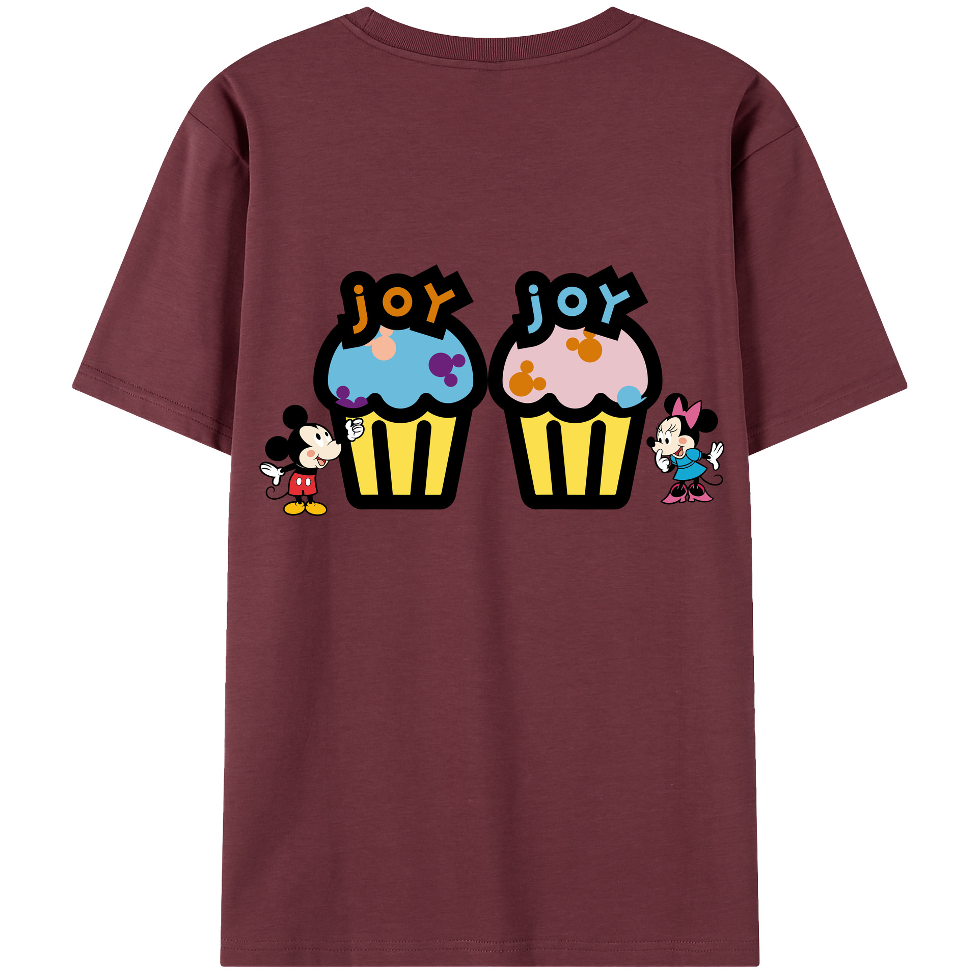 （画像用） ミッキーマウス Mickey Mouse 綿100％半袖Tシャツ（背面プリント）